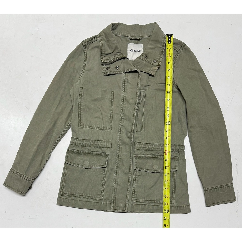 Madewell Women's XXS Olive Green Passage Utility Jacket Snap Button Pockets Coat
